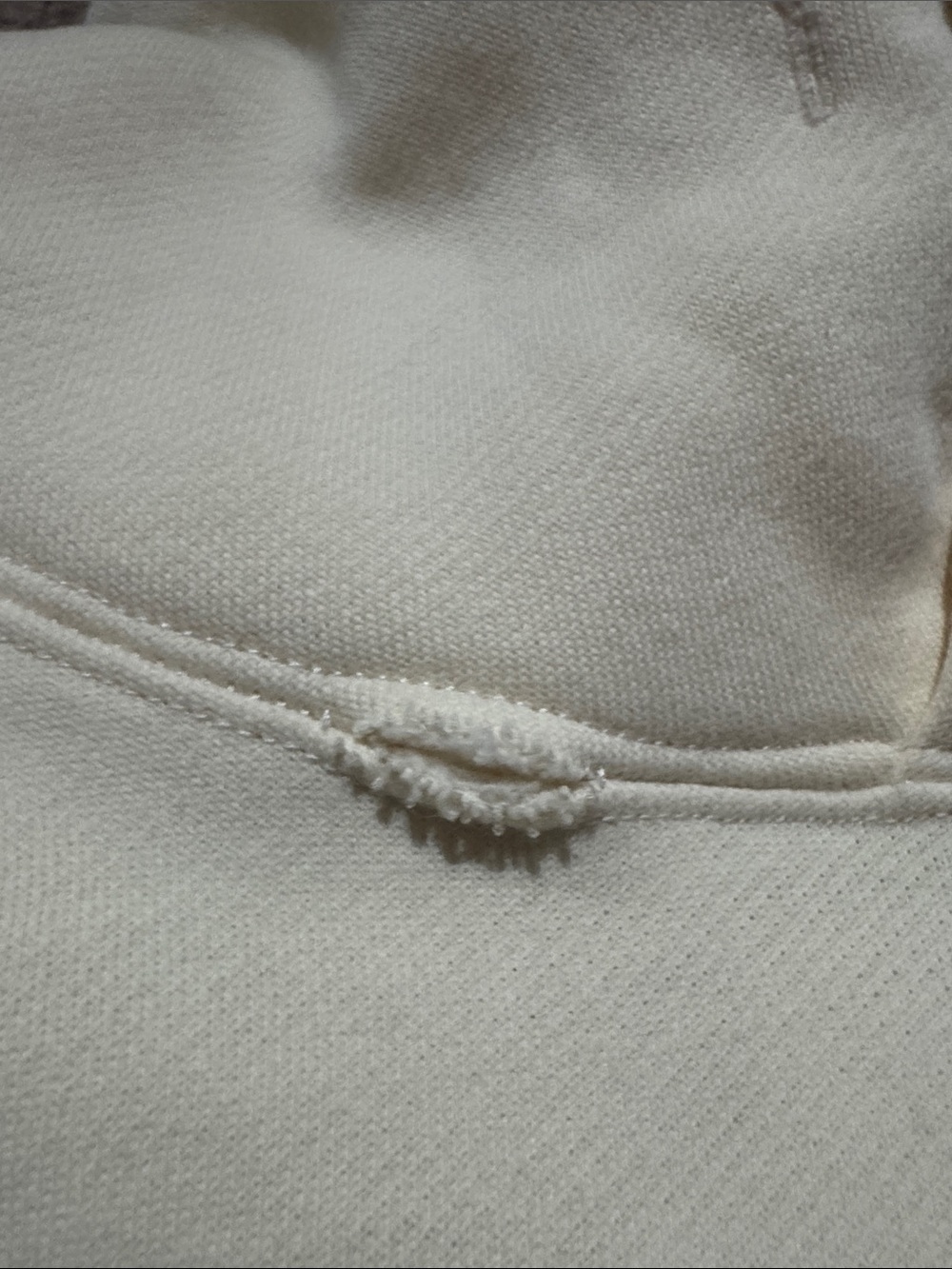 Essentials Cream Hoodie with Black Logo - Picture 6 of 12